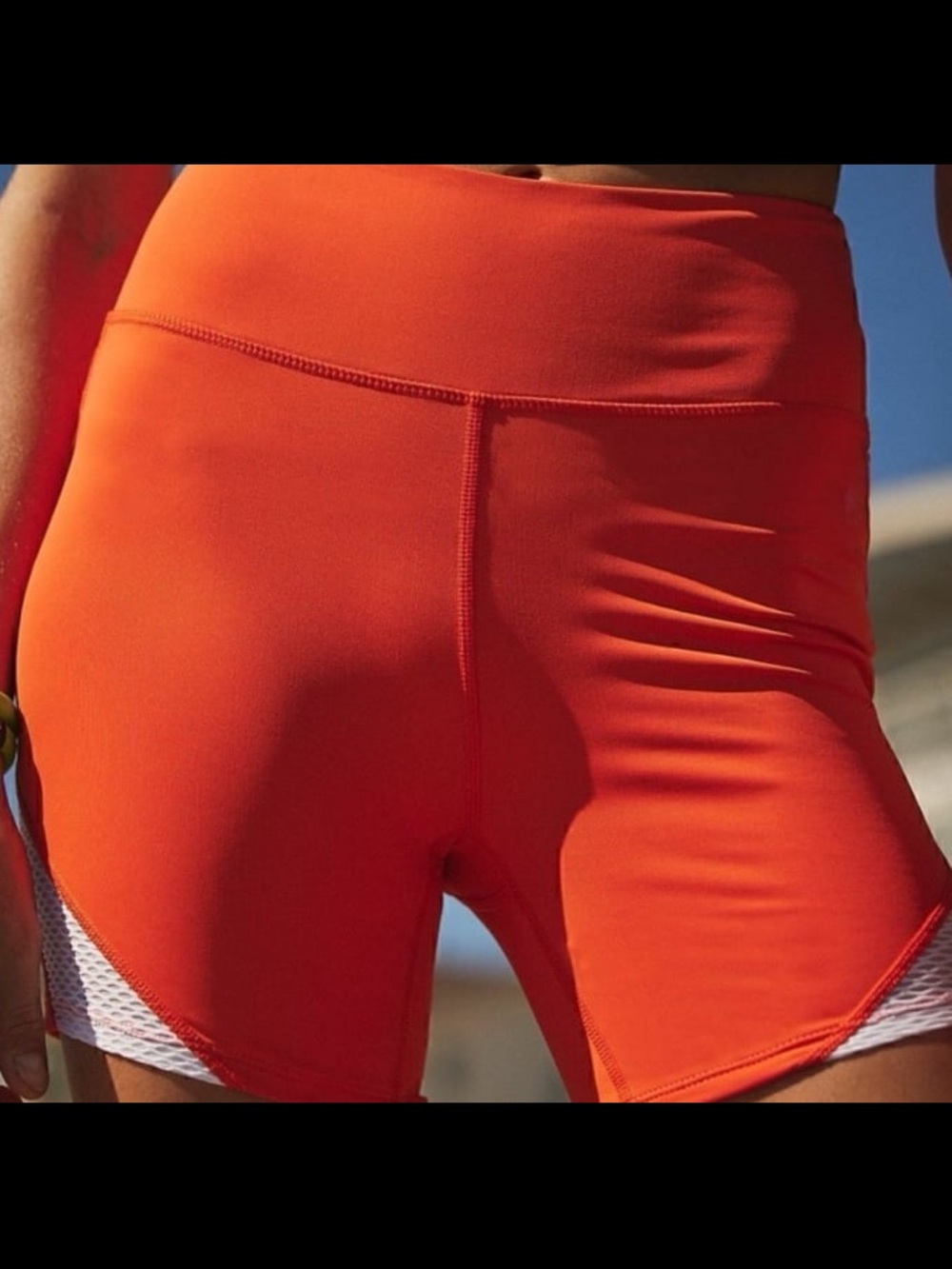 Free People Space Race Bike Shorts High Rise Sweat Wicking Compression. Sz SM